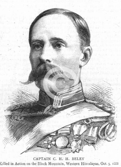 ''Captain C.H.H. Beley; Killed in action on the Black Mountain, Western Himalayas, October 5th 1888' Creator: Unknown.