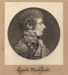 Captain Clarence Mulford, 1809. Creator: Charles Balthazar Julien Févret de Saint-Mémin