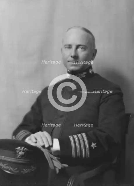 Captain Cyrus Miller, U.S.N., portrait photograph, 1918 Feb. 7. Creator: Arnold Genthe.