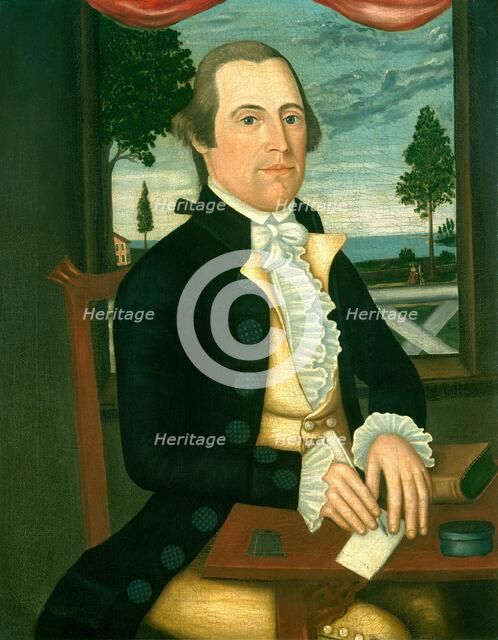 Captain Elisha Denison, c. 1790. Creators: Denison Limner, Joseph Steward.