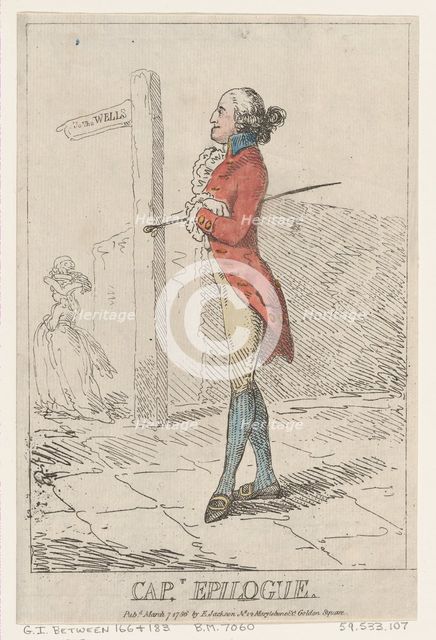 Captain Epilogue, March 7, 1786., March 7, 1786. Creator: Thomas Rowlandson.