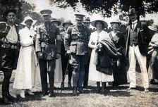 Captain Frank Page MC on his return to Australia, 1918. Creator: Unknown
