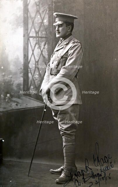 Captain Frank Page MC, photographed in 1915. Creator: Unknown.