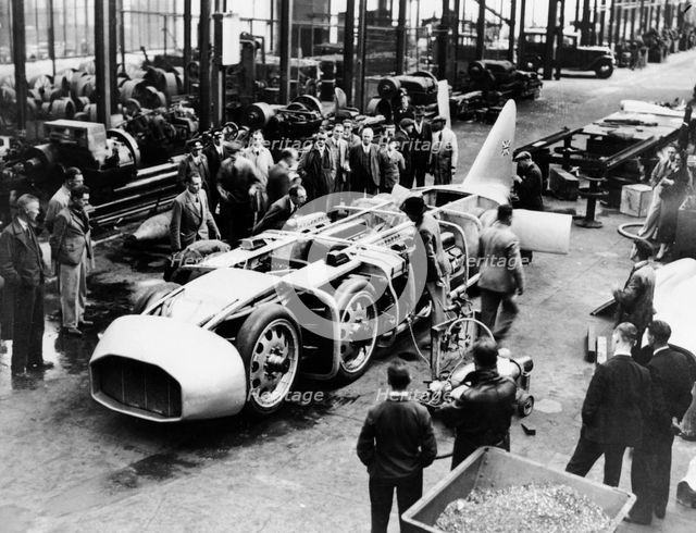 Captain George Eyston's 'Thunderbolt' car, 1937. Artist: Unknown