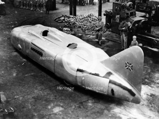Captain George Eyston's 'Thunderbolt' car, 1937. Artist: Unknown