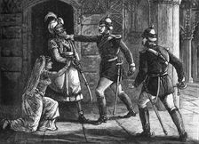 Captain Hodson Arresting the King of Delhi c1891. Creator: James Grant