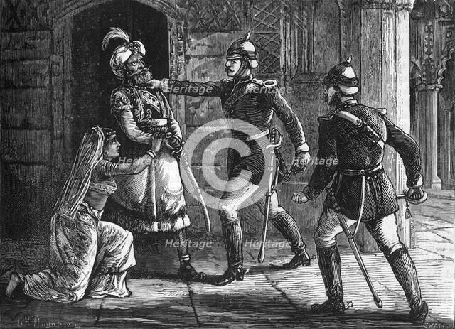 'Captain Hodson Arresting the King of Delhi', c1891. Creator: James Grant.