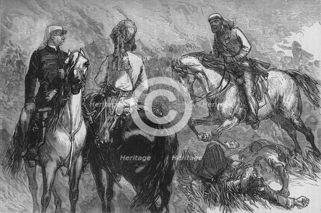 'Captain Hope Johnstone Bringing News of the Capture', c1880. Artist: Unknown.