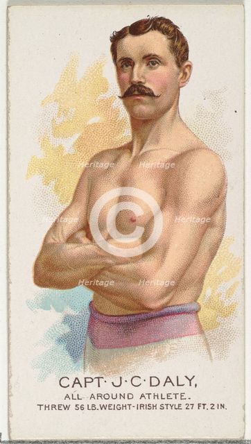 Captain J.C. Daly, All Around Athlete, from World's Champions, Series 2 (N29) for Allen & ..., 1888. Creator: Allen & Ginter.