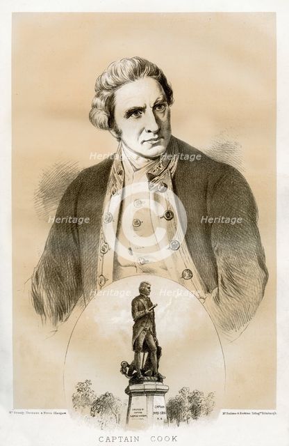 Captain James Cook, 18th century British naval officer and explorer, 1879. Artist: McFarlane and Erskine