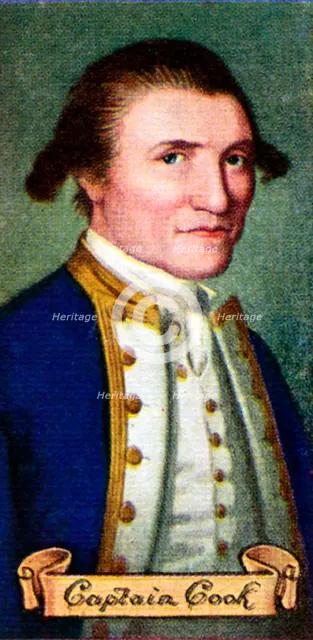 Captain James Cook, taken from a series of cigarette cards, 1935. Artist: Unknown