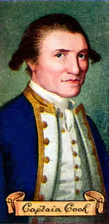 Captain James Cook, taken from a series of cigarette cards, 1935