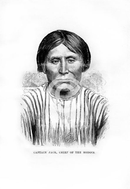 Captain Jack, chief of the Native American Modoc tribe, 1872. Artist: Unknown