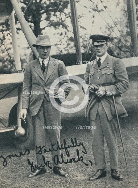 Captain John Alcock and Lieutenant Arthur Whitten Brown, British aviators, c1919 (c1937). Artist: Unknown.