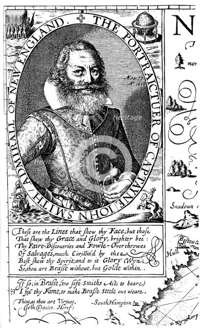 Captain John Smith, Virginia colonist, 1624, (1893).  Artist: Unknown.