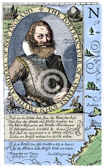 Captain John Smith, Virginia colonist, 1624, (1893).  Artist: Unknown.