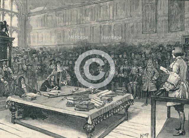 Captain Kidd before the Bar of the House of Commons, 1700 (1905). Artist: Unknown.