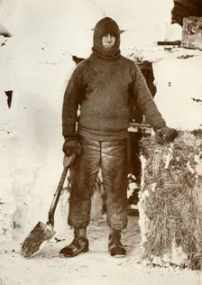 Captain L. E. G. Oates by the Stable Door 30 August 1911, (1913). Artist: Herbert Ponting