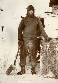 Captain L. E. G. Oates by the Stable Door 30 August 1911, (1913). Artist: Herbert Ponting