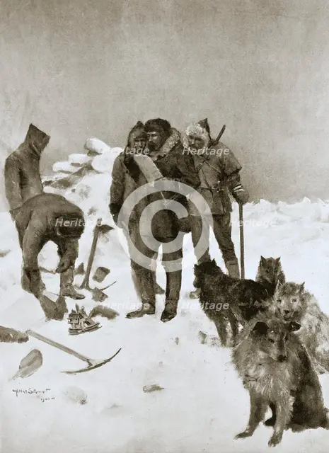 Captain McClintock's search for missing Arctic explorer Sir John Franklin, 6 May 1859 (1901). Creator: Unknown.