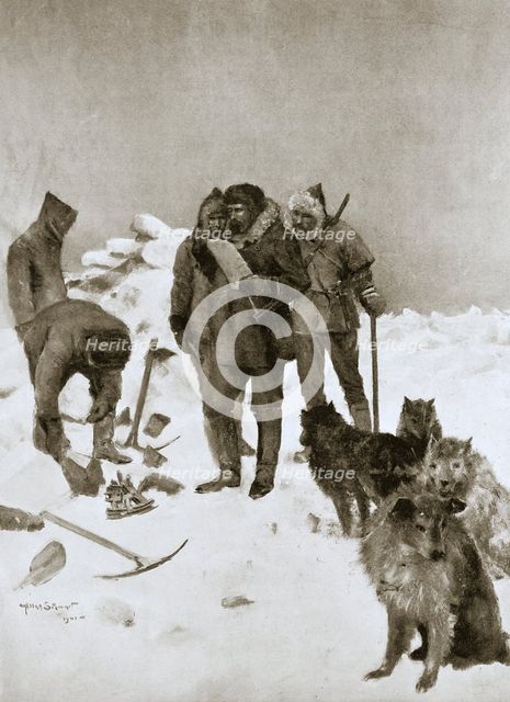 Captain McClintock's search for missing Arctic explorer Sir John Franklin, 6 May 1859 (1901). Creator: Unknown.