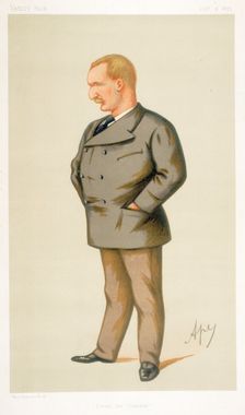 Captain Matthew Webb, first man to swim the English Channel, 1875. Artist: Carlo Pellegrini