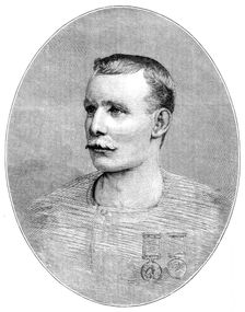 Captain Matthew Webb, the Celebrated Swimmer (Drowned...[in] the whirlpool rapids...1883. Creator: Unknown