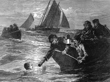 Captain Matthew Webb, the first man to swim the English Channel, 1875