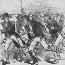 Captain Money Leading the Blue-Jackets c1880