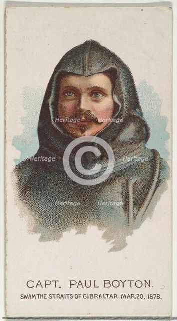 Captain Paul Boyton, Swam the Straits of Gibraltar, from World's Champions, Series 2 (N29)..., 1888. Creator: Allen & Ginter.