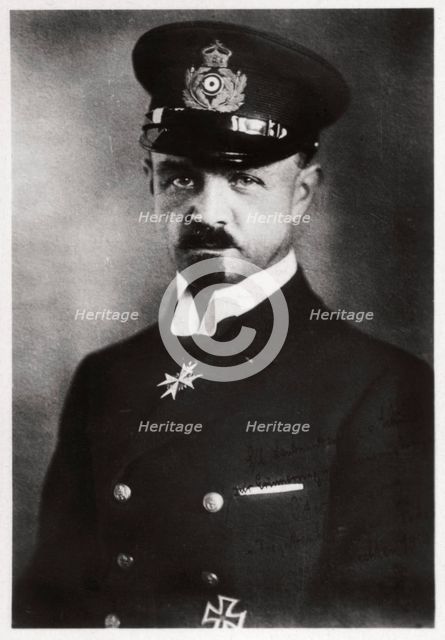 Captain Peter Strasser, German airship fleet commander, World War I, 1916-1918 (1933). Artist: Unknown