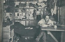 Captain R. F. Scott, R.N., writing in his diary c1911, (1936). Creator: Herbert Ponting