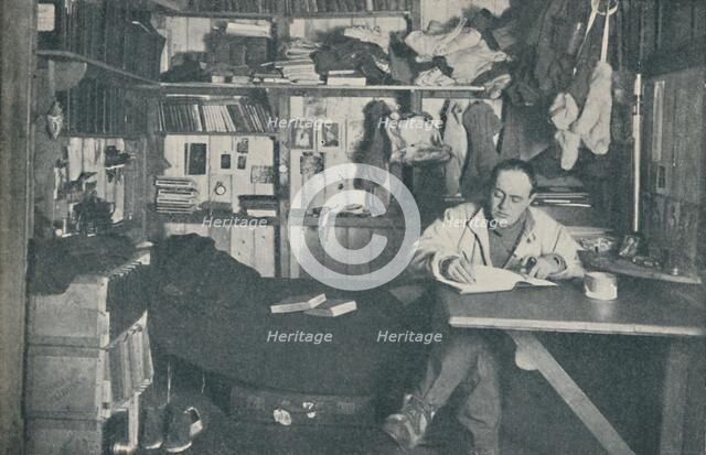 'Captain R. F. Scott, R.N., writing in his diary', c1911, (1936). Creator: Herbert Ponting.