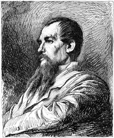 Captain Richard Burton, British explorer, c1880-1882. Artist: Charles Waltner