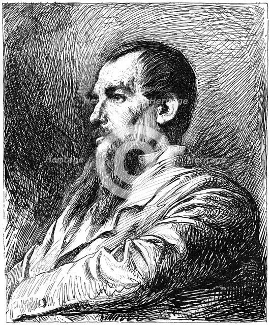 Captain Richard Burton, British explorer, c1880-1882. Artist: Charles Waltner