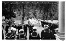 Captain's inspection, Naval Training School (Radio), Bedford Springs, Pennsylvania, USA, 1943