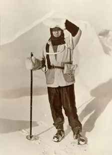 Captain Scott Wearing The Wallet in Which He Carried His Sledging Journals c1910-1911, (1913). Artist: Herbert Ponting