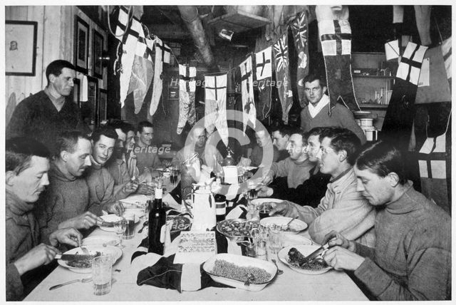 'Captain Scott's last Birthday Dinner', Antarctica, June 6th 1911. Creator: Herbert Ponting.