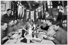 Captain Scott's last Birthday Dinner Antarctica, June 6th 1911. Creator: Herbert Ponting