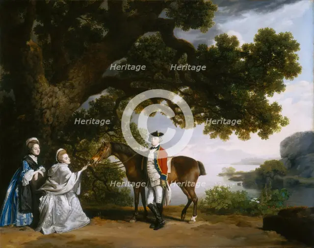 Captain Samuel Sharpe Pocklington with His Wife, Pleasance, and possibly His Sister, Frances, 1769. Creator: George Stubbs.