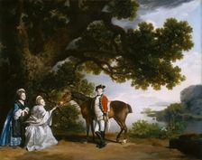 Captain Samuel Sharpe Pocklington with His Wife, Pleasance, and possibly His Sister, Frances, 1769. Creator: George Stubbs