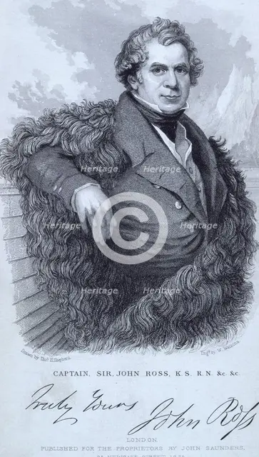 Captain, Sir John Ross, KS, RN, Scottish naval officer and polar explorer, 1835.  Creator: William Walton.