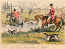 Captain Spurrier cut down by Romford 1865. Artists: John Leech, Hablot Knight Browne