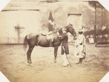 Captain Stuart and the horse Tortoiseshell 1858-61. Creator: Unknown