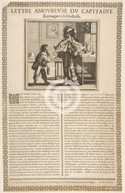 Captain's Love Letter, ca. 1636. Creator: Abraham Bosse.