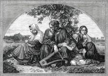 Captive Jews by the Waters of Babylon - painted by Bendeman, 1850. Creator: Unknown