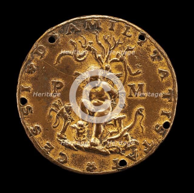 Captive Love Bound to a Tree [reverse], c. 1500. Creator: Unknown.