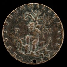 Captive Love Bound to a Tree [reverse], probably c. 1500/1530. Creator: Unknown