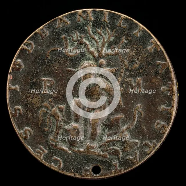 Captive Love Bound to a Tree [reverse], probably c. 1500/1530. Creator: Unknown.