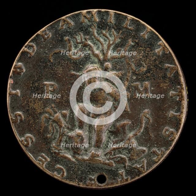 Captive Love Bound to a Tree [reverse], probably c. 1500/1530. Creator: Unknown.